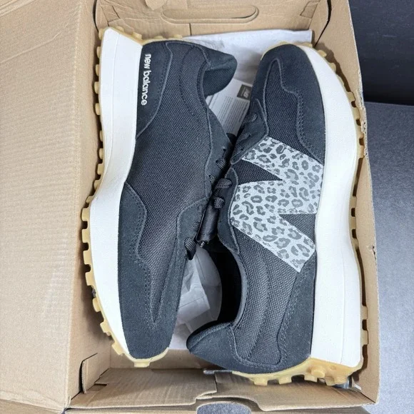 New Balance 327 Black Gum Leopard Cheetah Womens 11.5 Sneaker Animal Print Shoes - Picture 16 of 16
